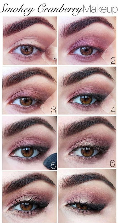 how to apply pink eye shadow steps