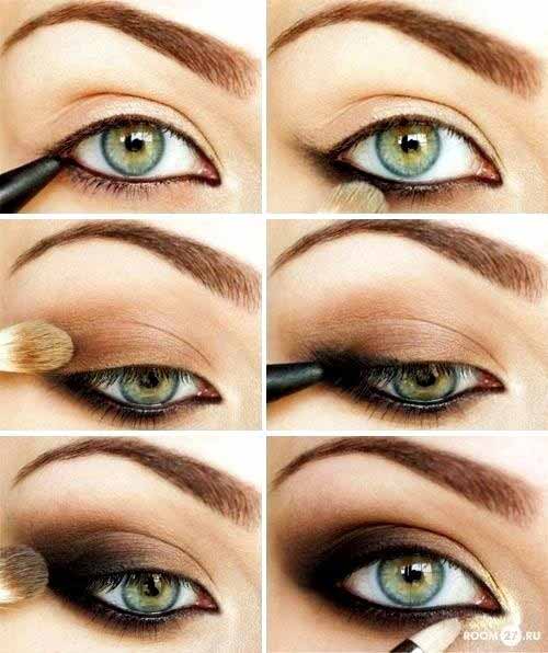 eye makeup for green eyes and dark hair