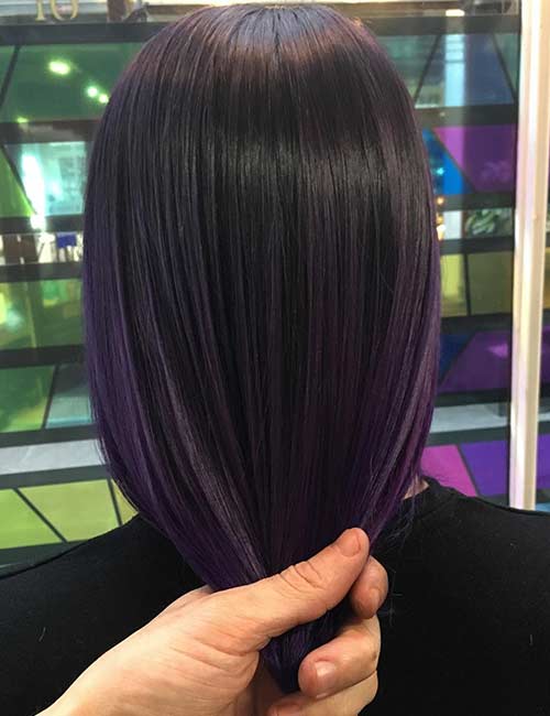 plum purple hair on black women