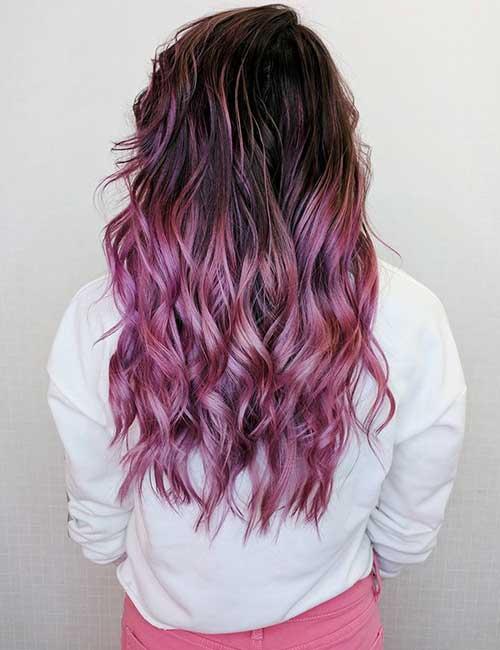 pastel pink and black hair