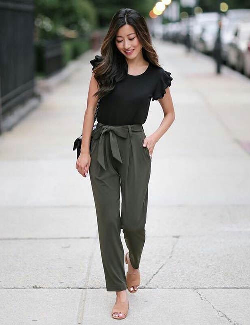 Grey Low Top Sneakers with Dress Pants Outfits For Women (3 ideas