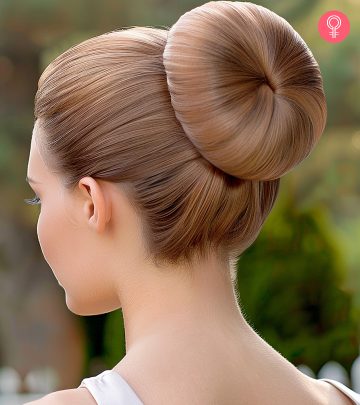 Women With A Perfect Donut Bun Hairstyle
