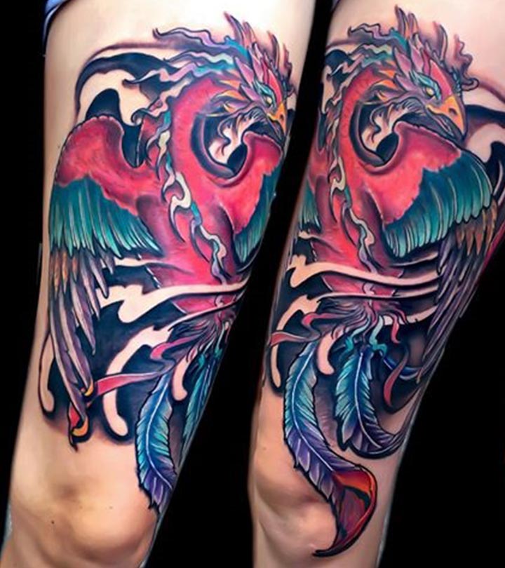 Japanese phoenix chest and half sleeve by Boston Rogoz : Tattoos
