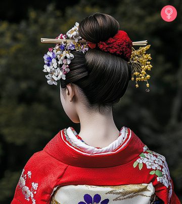 Woman with Japanese Hairstyle