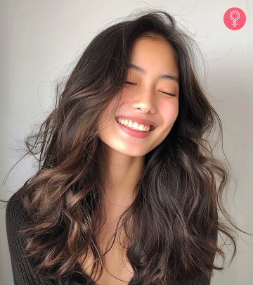 Girl with asian hairstyle