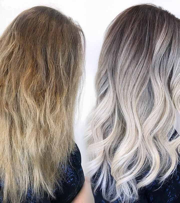 brassy hair before and after