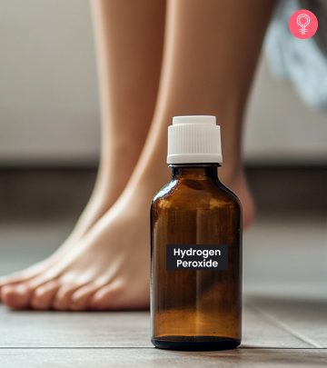 Person Using Hydrogen Peroxide For Nail Fungus