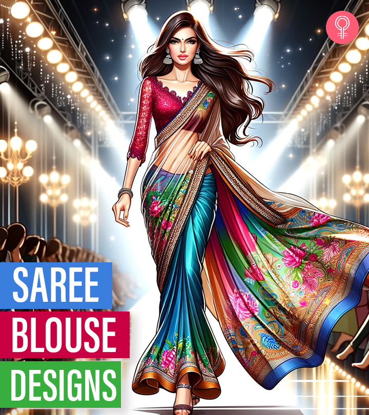 Saree style for slim and skinny women -  [Infographic]