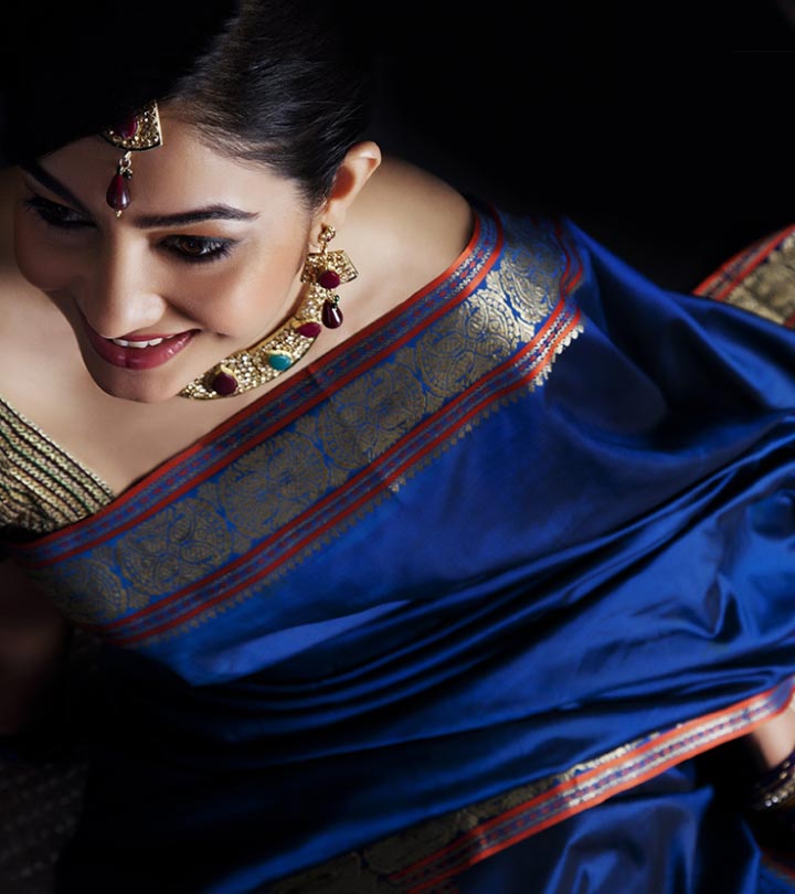 Black woven paithani silk saree with blouse - Samvegi Creation - 4194957