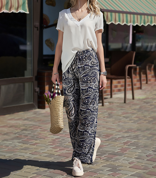 White Cotton Party Wear Cotton Palazzo Pants at best price in Jaipur | ID:  19777765388
