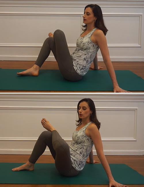 seated pigeon pose for glute relief and sciatic pain - YouTube