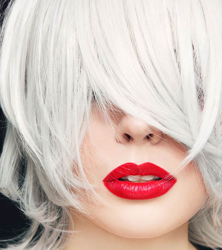 30 Stylish Medium Length Haircuts To Try : Mushroom Blonde Face