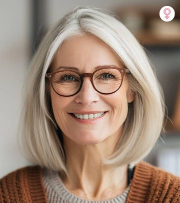 A Perfect Hairstyle For Older Woman With Glasses