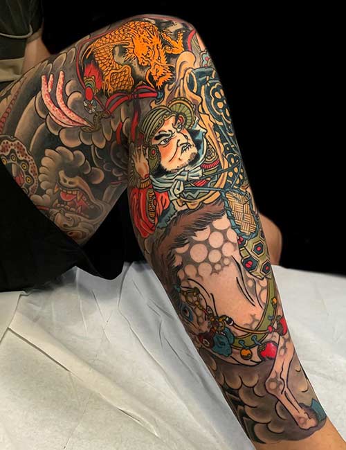 Dragon/Koi tattoo done by Asher @ Boo Radley in Regina, Sk. : r/tattoos