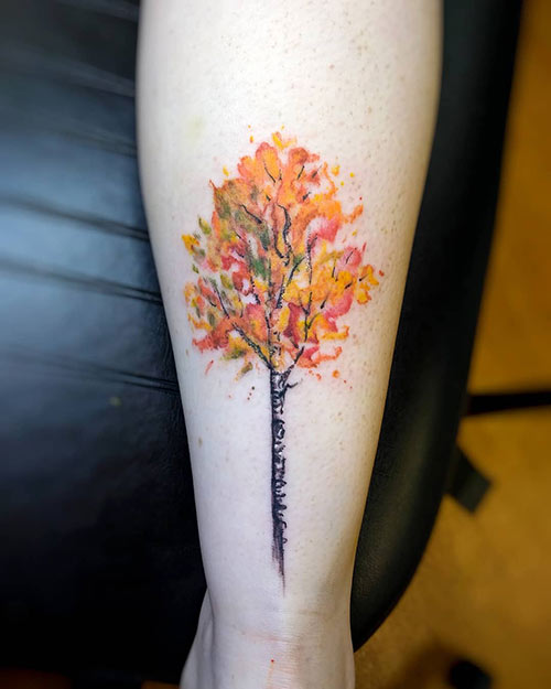 Aspen Tree Temporary Tattoo Sticker set of 2 - Etsy