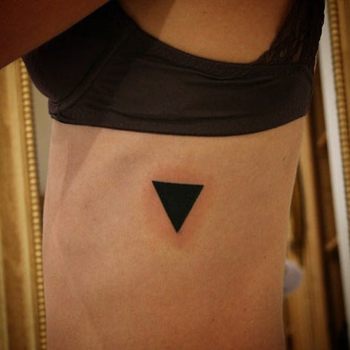 Upside down triangle  Triangle tattoos, Small rib tattoos, Tattoo