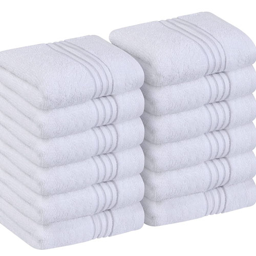 Towel and Linen Mart 100% Cotton - Wash Cloth Set - Pack of 24, Flannel  Face Cloths, Highly Absorbent and Soft Feel Fingertip Towels (Multi)