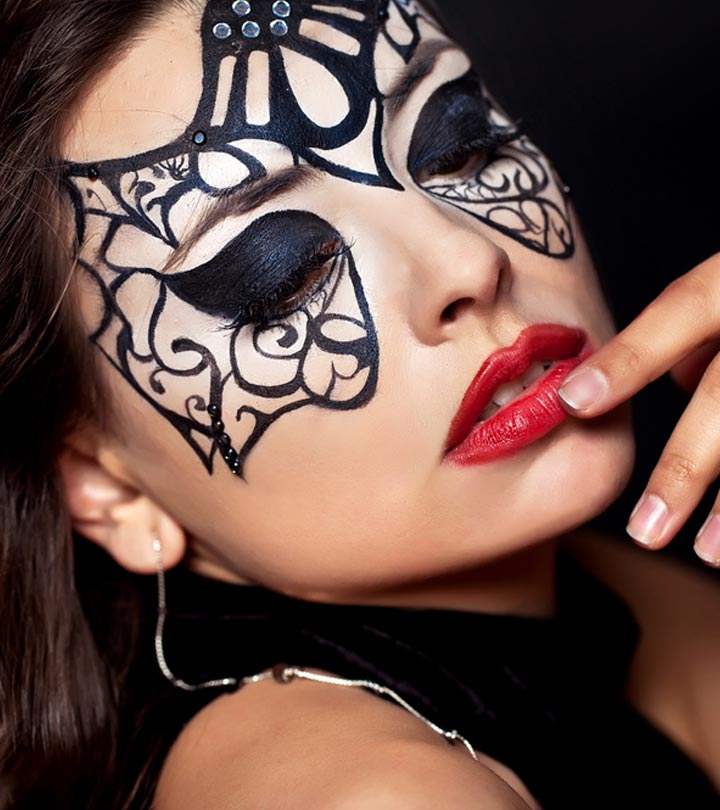 cool black and white face paint
