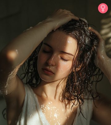 Women Washing Hair Without Shampoo