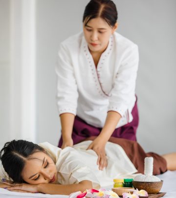 A woman getting massage for weight loss