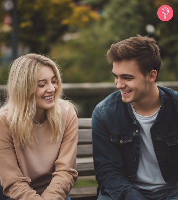 Couple sitting on a bench