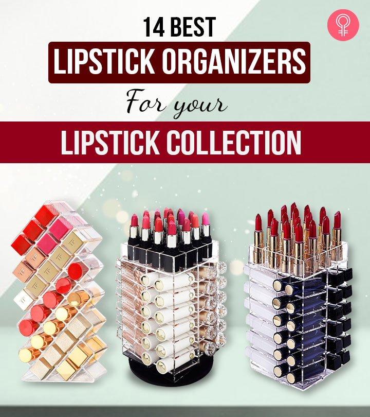 Putwo Lipstick Organizer 24 Slots Handmade Glass and Brass Lipstick Holder with Lid