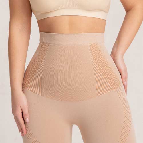 Women's Latest Nylon Spandex Seamless Tummy Control high Waist Thigh Ladies  Shapewear Half Body Shaper(PACKOF2)