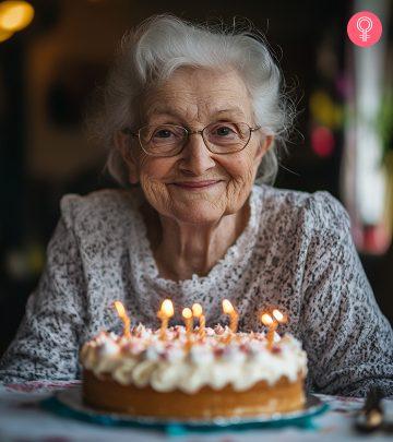 Women Celebrating Her 80th Birthday Party