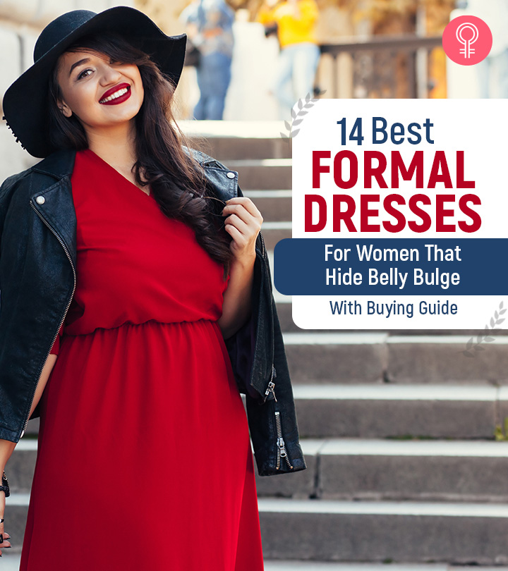 14 Best Formal Dresses That Hide Belly Bulge, As Per A Designer