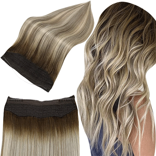 HOOJIH Invisible Wire Hair Extensions 2 Ways India