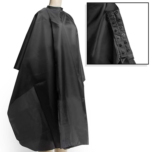 Lindo Reusable Professional Hair Cutting Cape with Secure Button Closure -  Heavy Duty, Premium Fabric, for Salons and Barbers