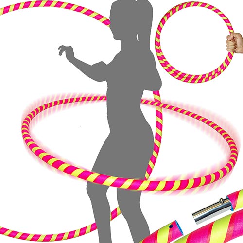 Exercise Hula Hoop: Wavy Hoop 1B - 1.0 lb Small, for Children use. Four  neon Colors.