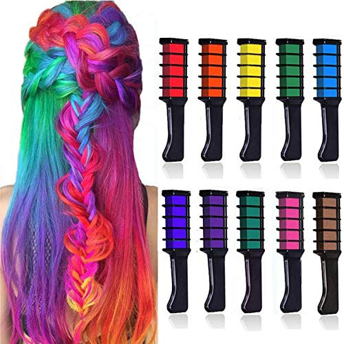 13 Colors Hair Chalk for Girls Gifts, Kids Temporary Bright Hair Chalk Comb  Non-Toxic Hair Dye for Birthday Halloween Cosplay Party Gift for Girls Kids  Ages 4 5 6 7 8 9