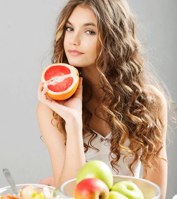 Woman on the grapefruit diet