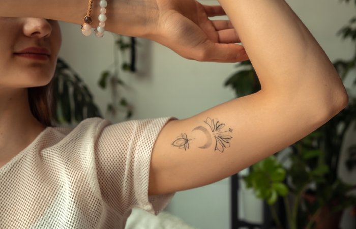 Tent with trees | Temporary tattoos - minink