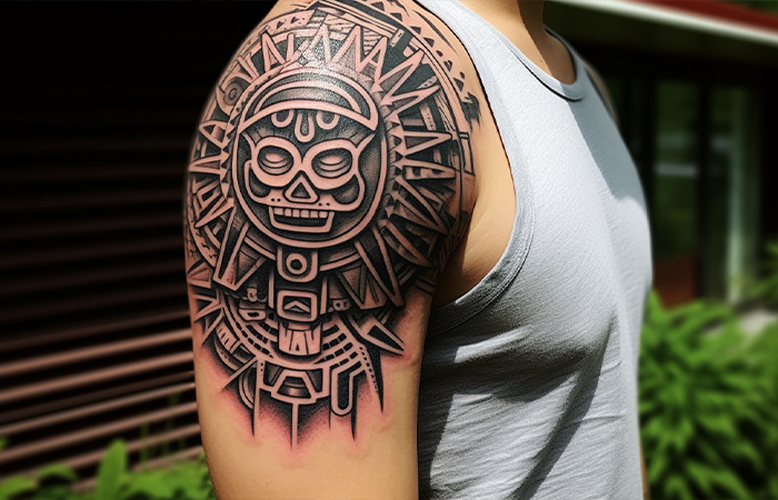 Emblem of Mexico tattoo #puertotattoostudio #tattoos #blackworktattoo  #tribaltattoo #emblemofmexico #aguilayserpiente #tatuajes #tatuaje... |  Instagram