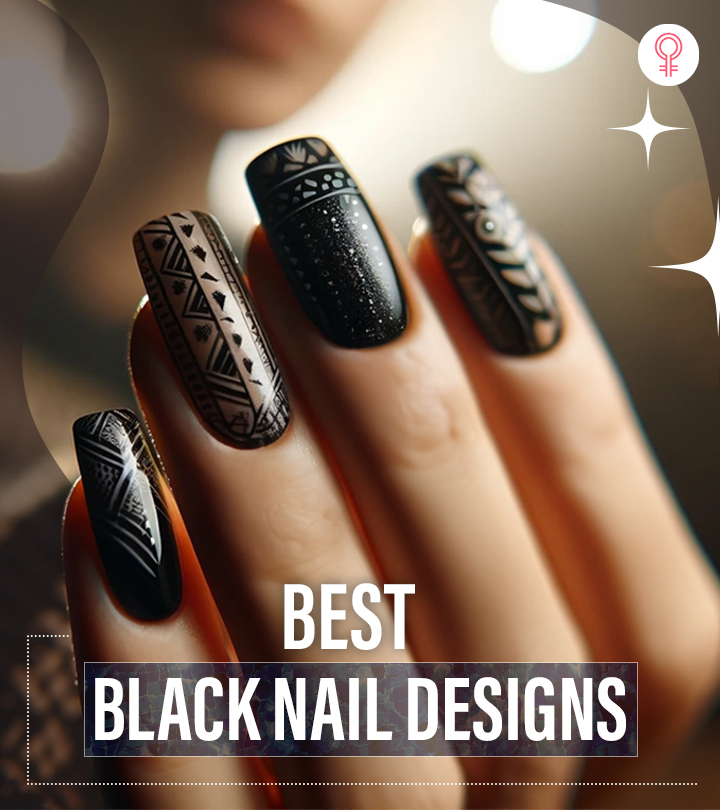 30 Best Black Nail Designs For 2022 : Matte Black & Smokey Short Nails