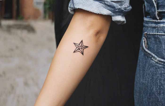 Flower Star Tattoo Sticker Waterproof Long Lasting Temporary - Temu