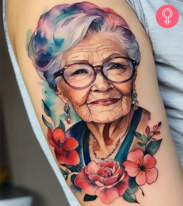 Grandma tattoo on the arm