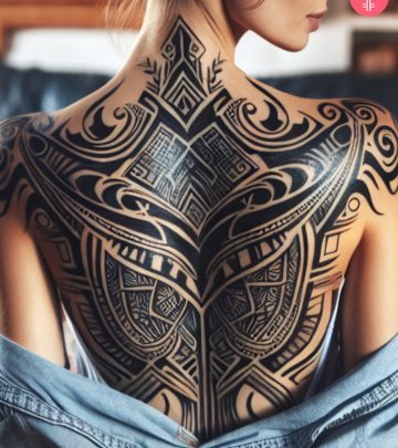 Tribal tattoo on the back