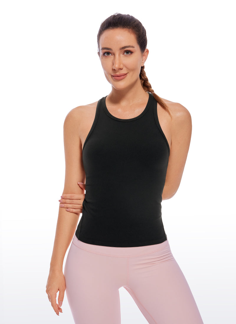Charmo Women's Workout Tank Tops with Built in Bra Light Support