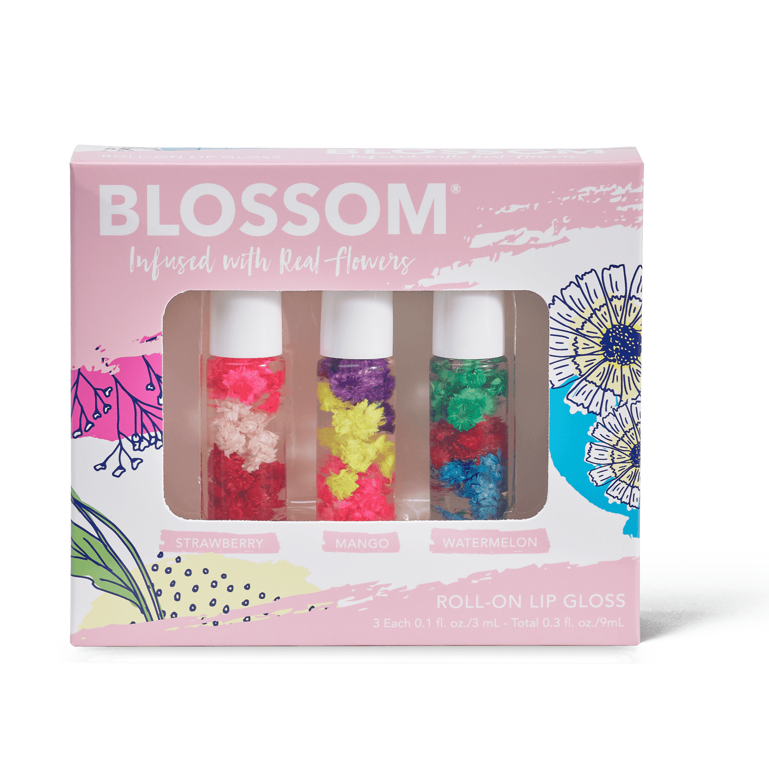 Blossom Roll on Rollerball Perfume Oil with Natural Ingredients + Essential  Oils, Infused with Real Flowers, Made in USA, 0.3 fl oz./9ml, 3 pack Mini