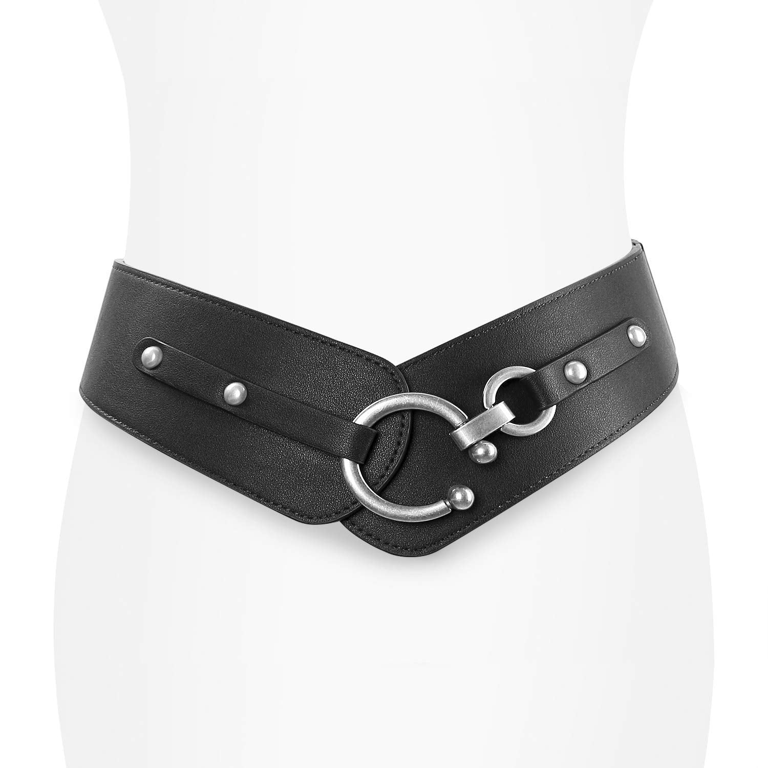 4 Pieces Dress Belts for Women Wide Elastic Stretch Belt Ladies Belts for  Dresses Vintage Stretchy Waistband Retro Buckle Cinch Belt