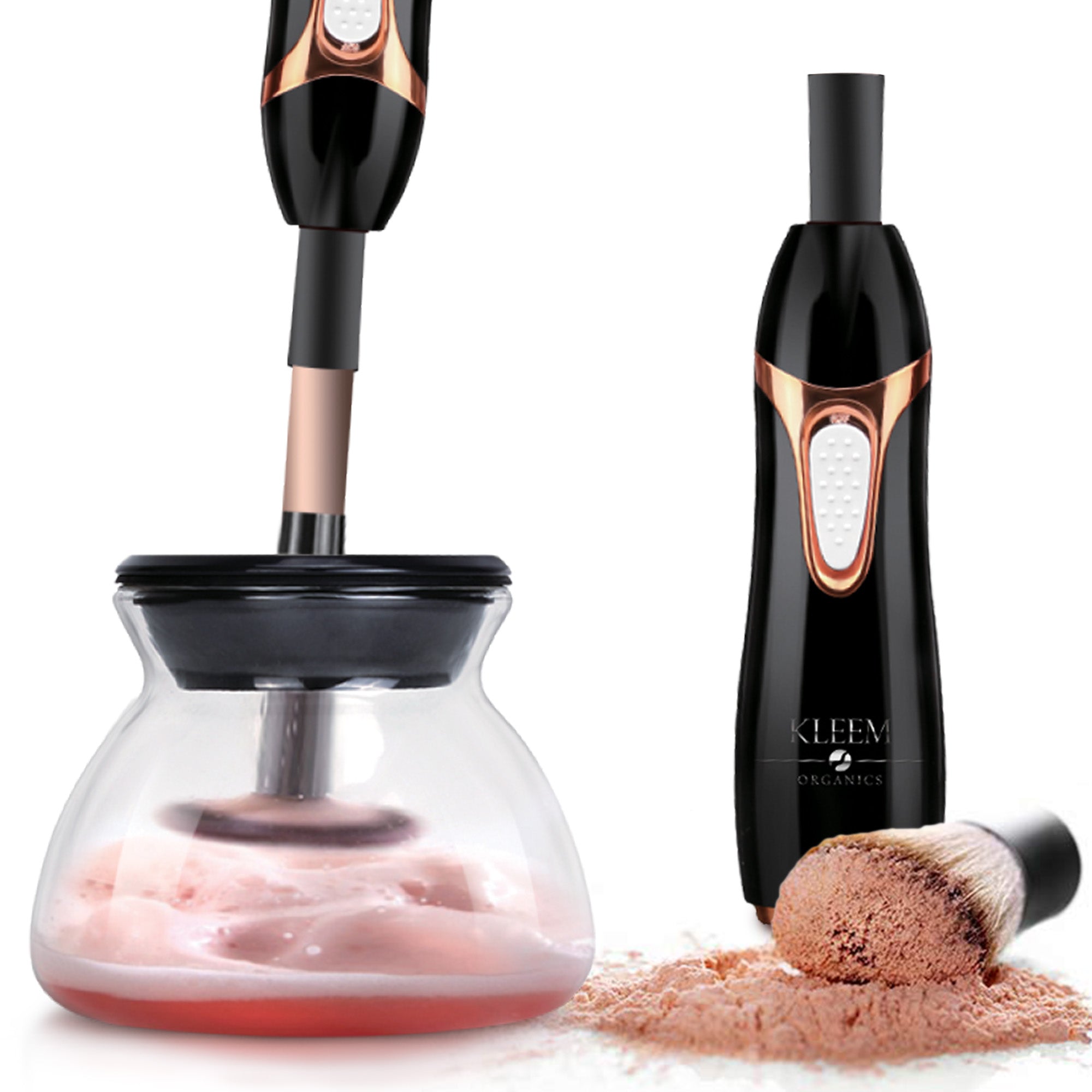 Electric Makeup Brush Cleaner Newest Design, Luxiv Wash Makeup Brush Cleaner Machine Fit for All Size Brushes Automatic Spinner Machine, Painting