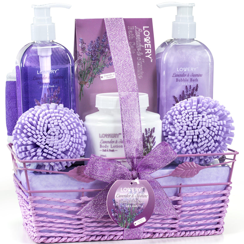 Bath and Body Gift Basket For Women and Men – 9 Piece Set of Vanilla  Coconut Home Spa Set, Includes Fragrant Lotions, Extra Large Bath Bombs,  Coconut