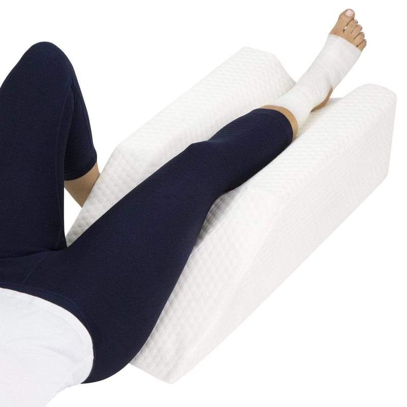 LightEase Memory Foam Leg Support and Elevation Pillow w/Dual Handles for  Surgery, Injury, or Rest