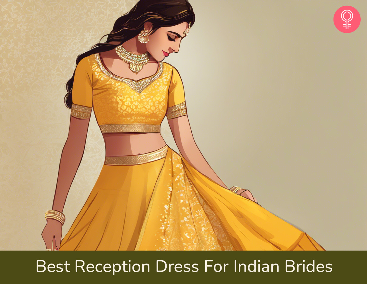 best reception dress for indian brides illustration