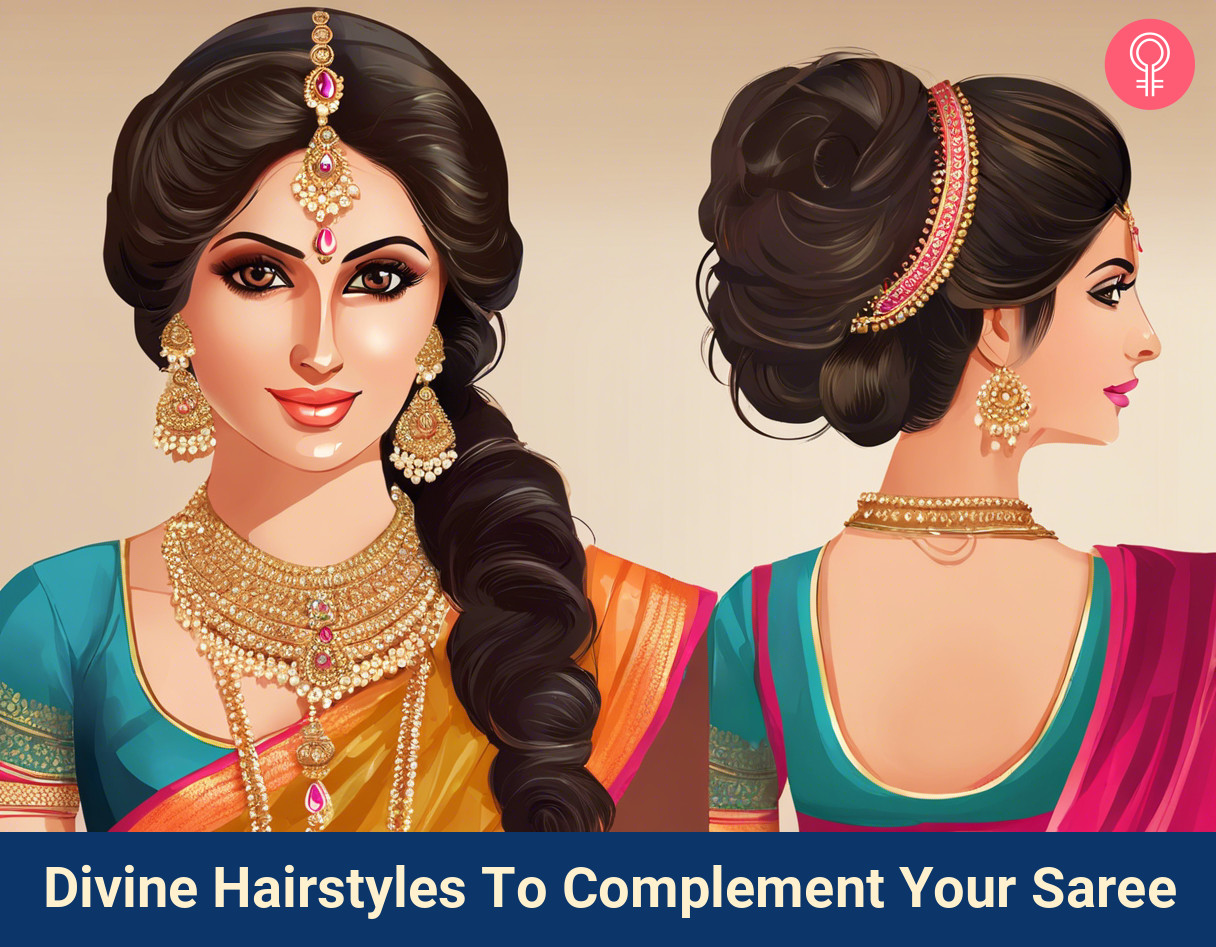 Beautiful Front Puff Hair Style | Hair puff, Hair style on saree, Front hair  styles