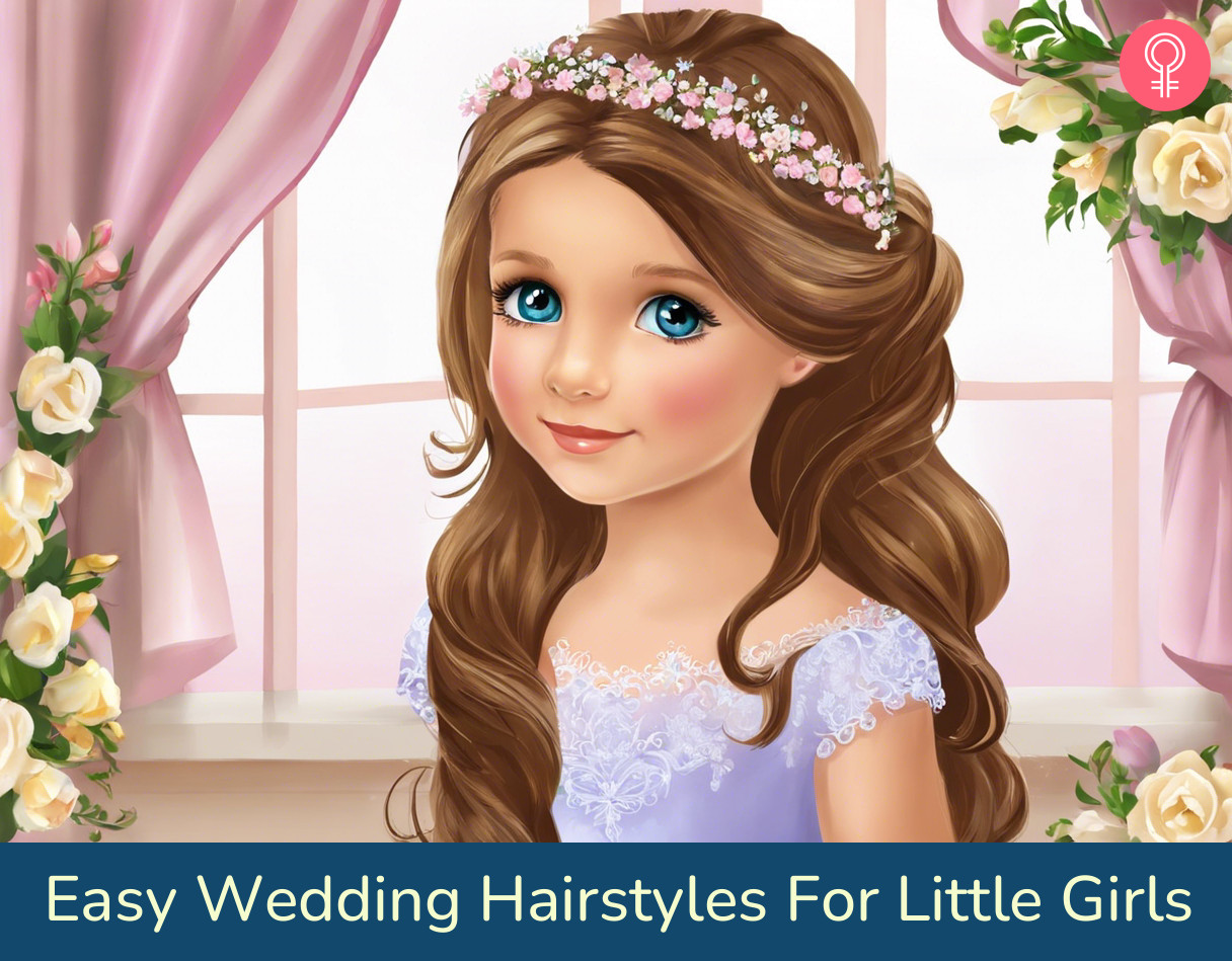 easy wedding hairstyles for little girls illustration