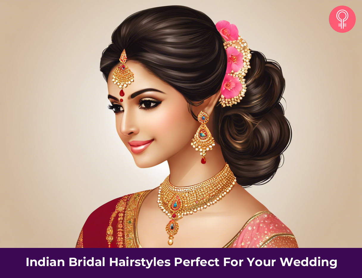 indian bridal hairstyles perfect for your wedding illustration